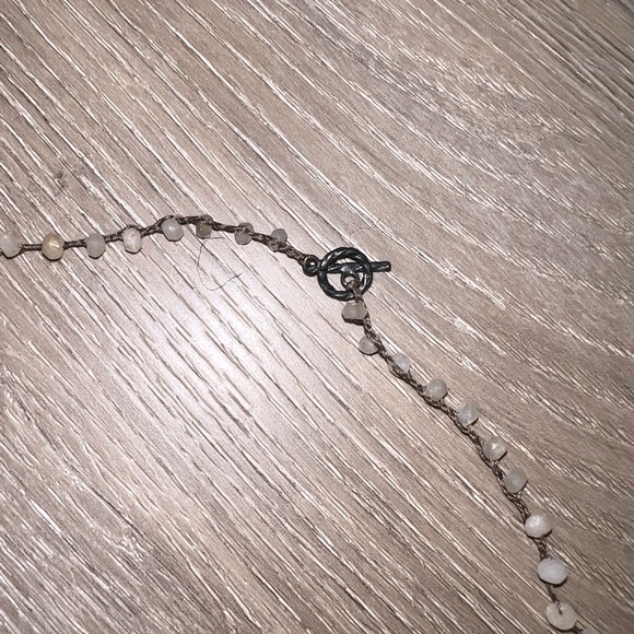 Love Heals long beaded silver and gemstone necklace - Picture 3 of 4